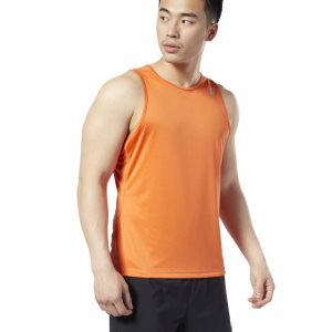 Reebok Run Essentials Speedwick Singlet Muskelshirt Herren - Orange - DE 741-NUB